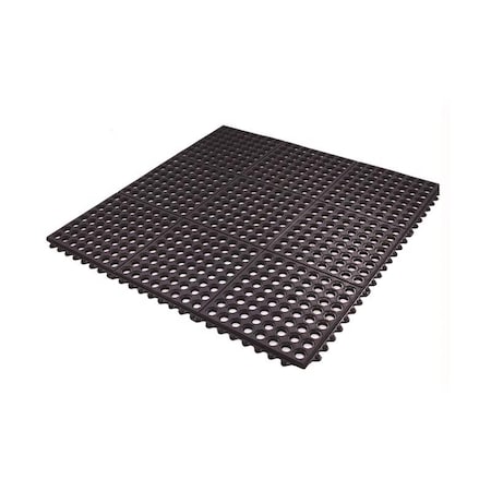 Sports Licensing Solutions Sports Licensing Solutions 3 ft. W X 3 ft. L Black Anti-Fatigue Rubber Utility Mat 39864